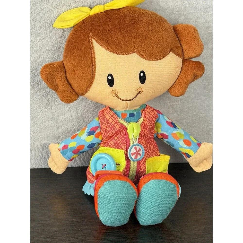 Playskool Dressy Kids Girl Activity Plush Stuffed Doll Learn To Dress Hasbro